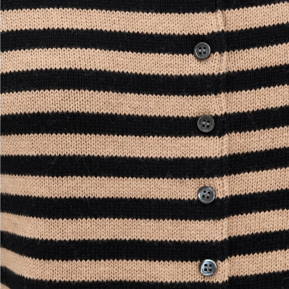 Alex Mill Black and Tan Striped Cardigan - Picture 3 of 7